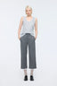 Ankle Lenght Straight Pants Grey