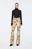 High Waist Patterned Pants Brown