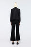 Textured Flare Pants Black