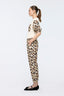 Leopard Printed Jogger Pants Cream