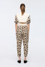 Leopard Printed Jogger Pants Cream