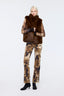 Printed Flare Pants Brown