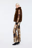 Printed Flare Pants Brown