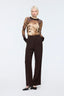 High Waisted Pants Brown