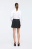 Metallic Thread Mini Skirt Black