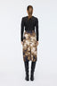 Patterned Pencil Skirt Brown