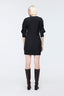 Folded Sleeve Mini Dress Black