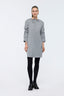 Folded Sleeve Mini Dress Grey