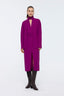 Midi Dress With Tie Fuchsia