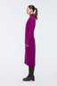 Midi Dress With Tie Fuchsia