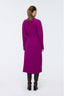 Midi Dress With Tie Fuchsia