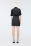 Folded Sleeve Mini Dress Black