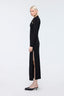 Front Tie Long Dress Black