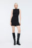 Draped Mini Dress Black