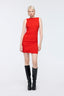 Draped Mini Dress Red