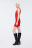 Draped Mini Dress Red