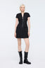 Pleated Mini Dress Black