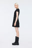 Pleated Mini Dress Black