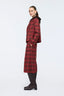 Knit Hooded Coat Red