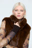 Faux Fur Vest Brown